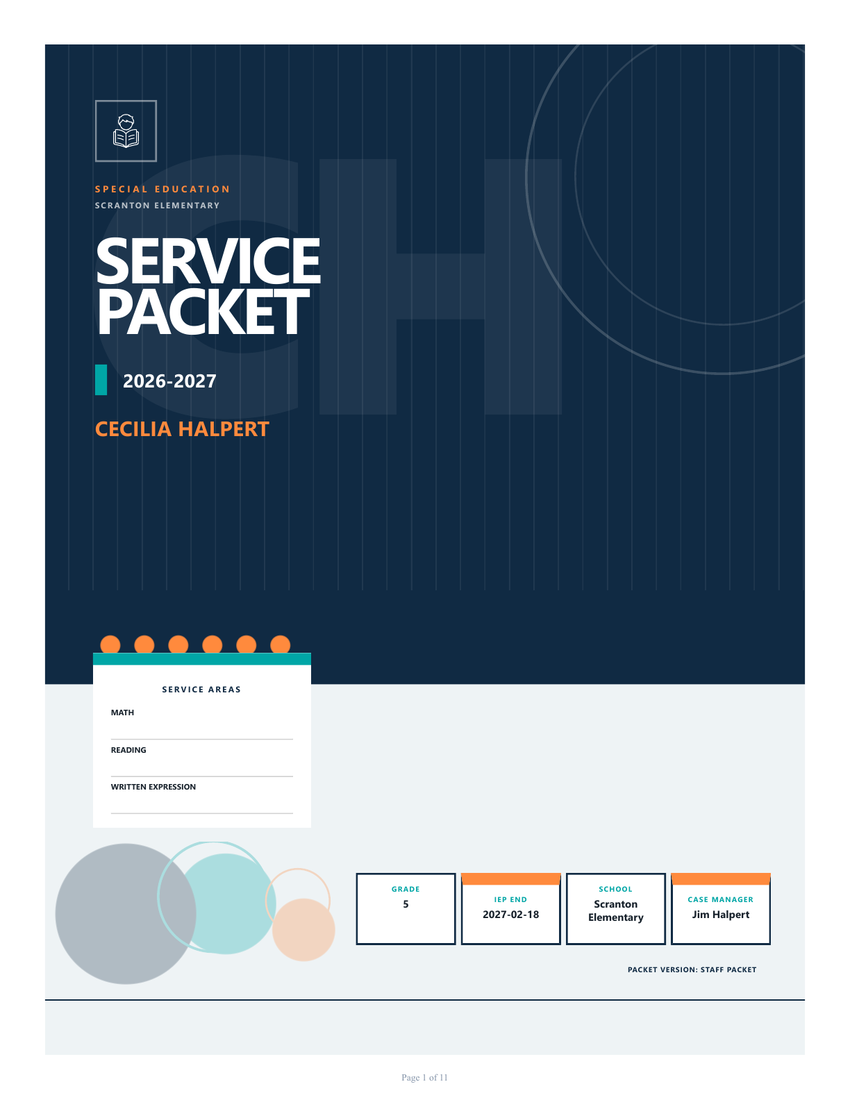 Signal service packet cover